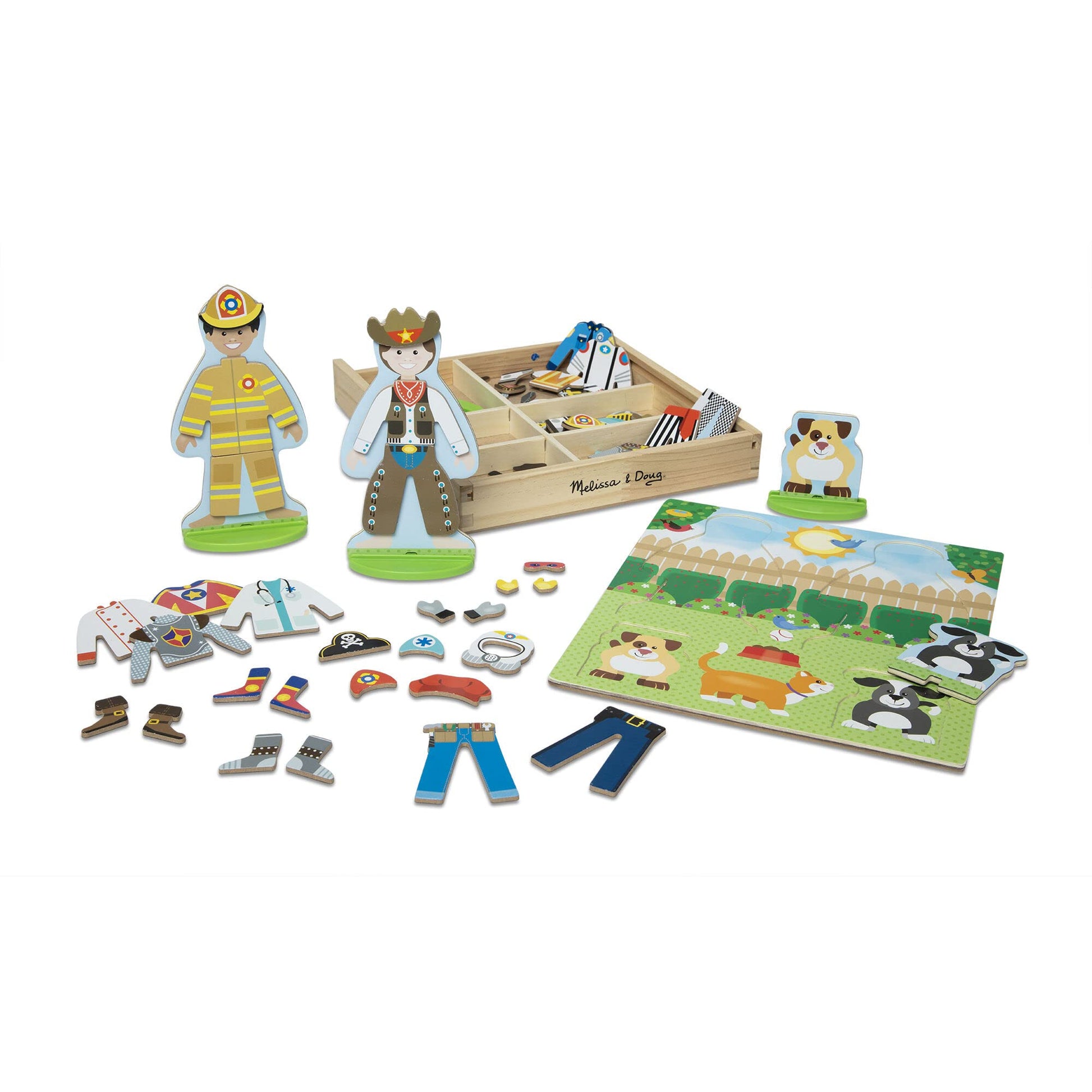 Melissa & Doug O c c u p a t i o n s : Pretend Play Set Bundle with 1 Theme Compatible M&D Scratch Fun Mini-Pad (09309)