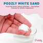 Podzly Decorative Bulk Craft Sand - 5 lb White Fine Grain Sand for Crafts, Vases, Centerpieces, Wedding Décor, Party Displays, Classroom Activities
