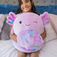 Gaao Pockets Axolotl Pocket Plush | 18 Inch Jumbo Plush | Axolotl Pillow | Stuffed Animal | Purple Plush | Gift for Girl and Boy | Birthday Gift |