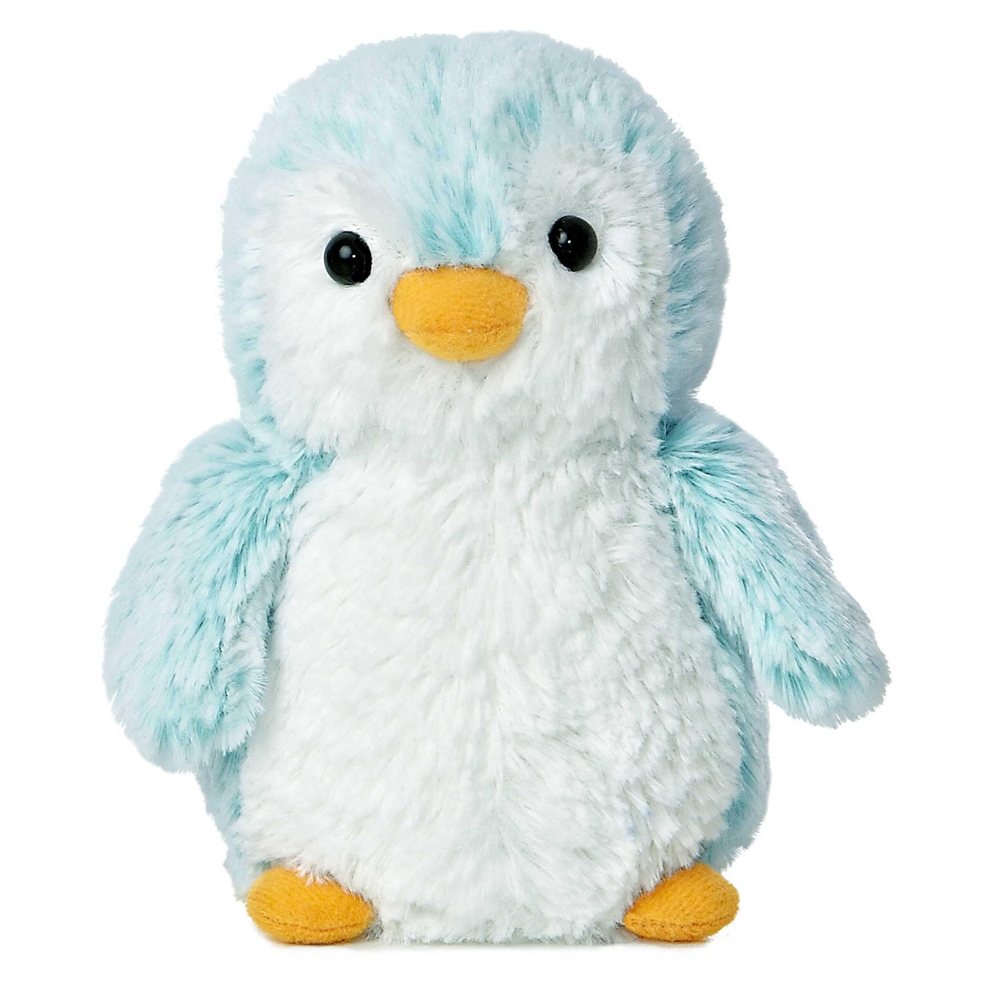 Aurora® Playful Pompom Penguin™ Brights Stuffed Animal - Vibrant Companions for Warm Cuddles - Perfect for Adults, Kids, and Birthdays - Blue 6 Inches