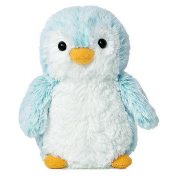 Aurora® Playful Pompom Penguin™ Brights Stuffed Animal - Vibrant Companions for Warm Cuddles - Perfect for Adults, Kids, and Birthdays - Blue 6 Inches
