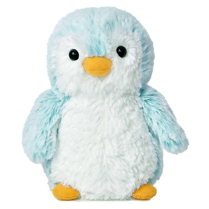 Aurora® Playful Pompom Penguin™ Brights Stuffed Animal - Vibrant Companions for Warm Cuddles - Perfect for Adults, Kids, and Birthdays - Blue 6 Inches