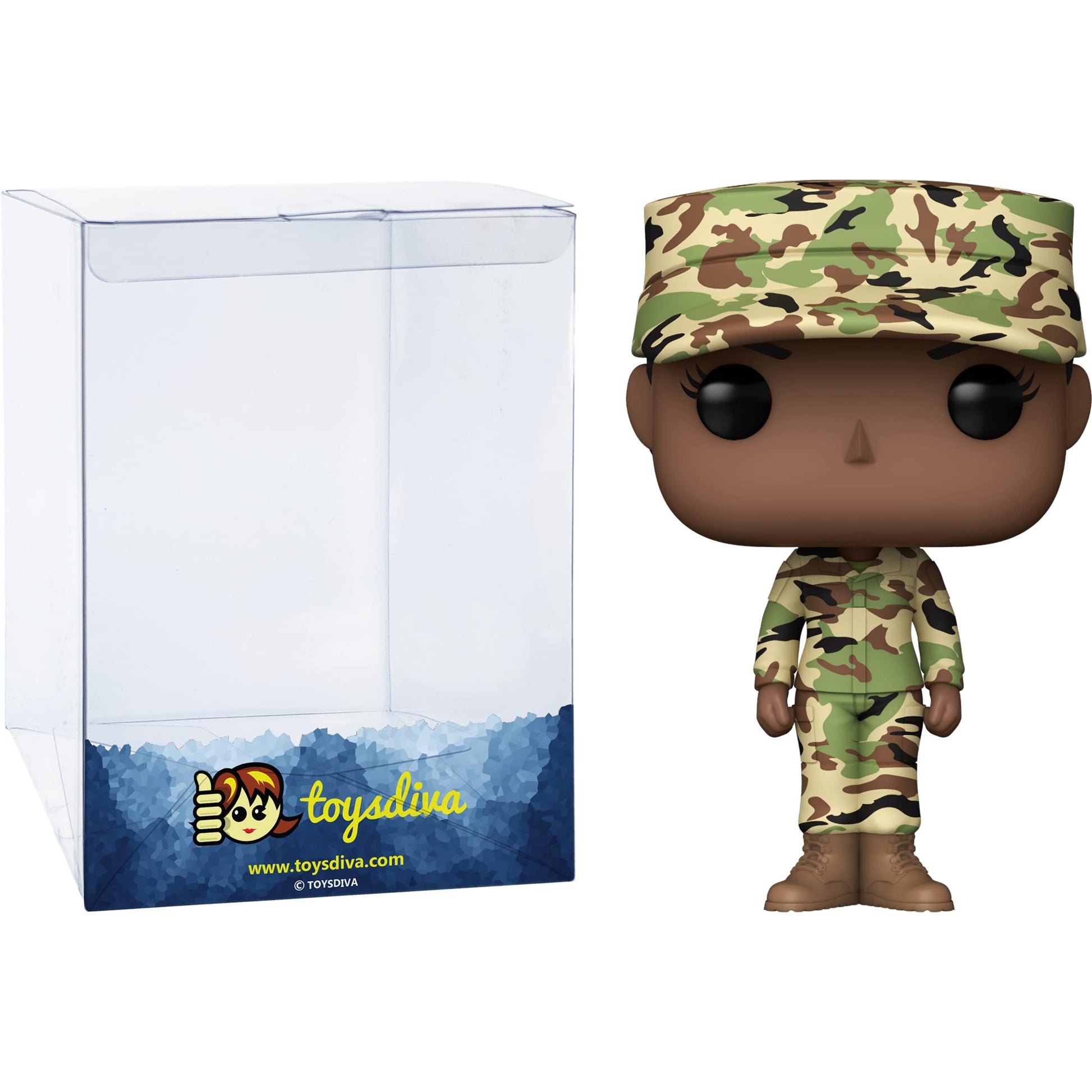 Funko Airman: P o p ! Air Force Vinyl Figurine Bundle with 1 Compatible 'ToysDiva' Graphic Protector (46755 - B)