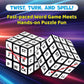 Wordix Words Game Cube for Kids, 2 Player Matching Letter Cube Racing Game with 100 Flash Cards, Educational Spelling & Reading Alphabet Learning Fun