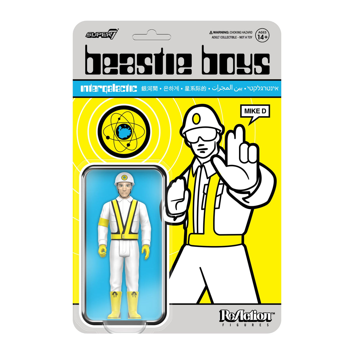 Super7 Reaction Figure Beastie Boys Mike D (Intergalactic Crossing Guard) - 3.75" Beastie Boys Action Figure - Hip Hop Collectibles and Retro Toys