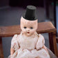 NUOBESTY 100pcs Miniature Top Hats Mini Black Plastic Magician Hats for Doll Snowman Christmas Party Holiday Goodie Bag DIY Craft Supplies (2.3x1.6cm)