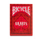 Bicycle Playing Cards 6 Deck Rider Back Red Hearts Collector's Bundle | 6 Decks Playing Cards with Highlighted Cards and Rules for the Game of Hearts.