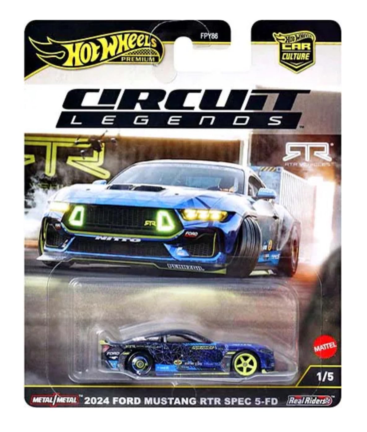 Hot Wheels Circuit Legends Die?Cast Racing Set - Porsche, Ferrari, Ford & Subaru Icons, 1:64 Scale, Ages 3+ (Pack of 5) FPY86-961K