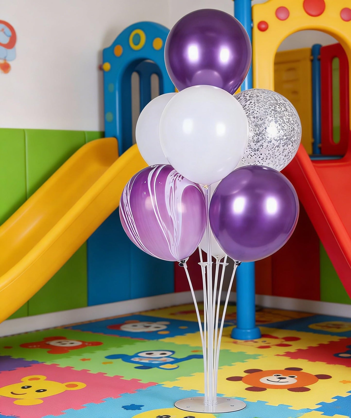SZCQ 5 Sets Balloon Stand Holder Kit for Table Sticks With Suction Cups Balloon Centerpiece Stand Kits Tabletop Reusable Clear Balloon Stand