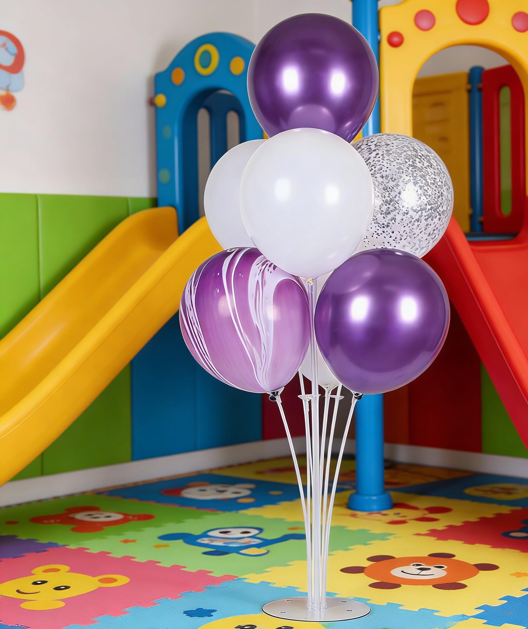 SZCQ 5 Sets Balloon Stand Holder Kit for Table Sticks With Suction Cups Balloon Centerpiece Stand Kits Tabletop Reusable Clear Balloon Stand