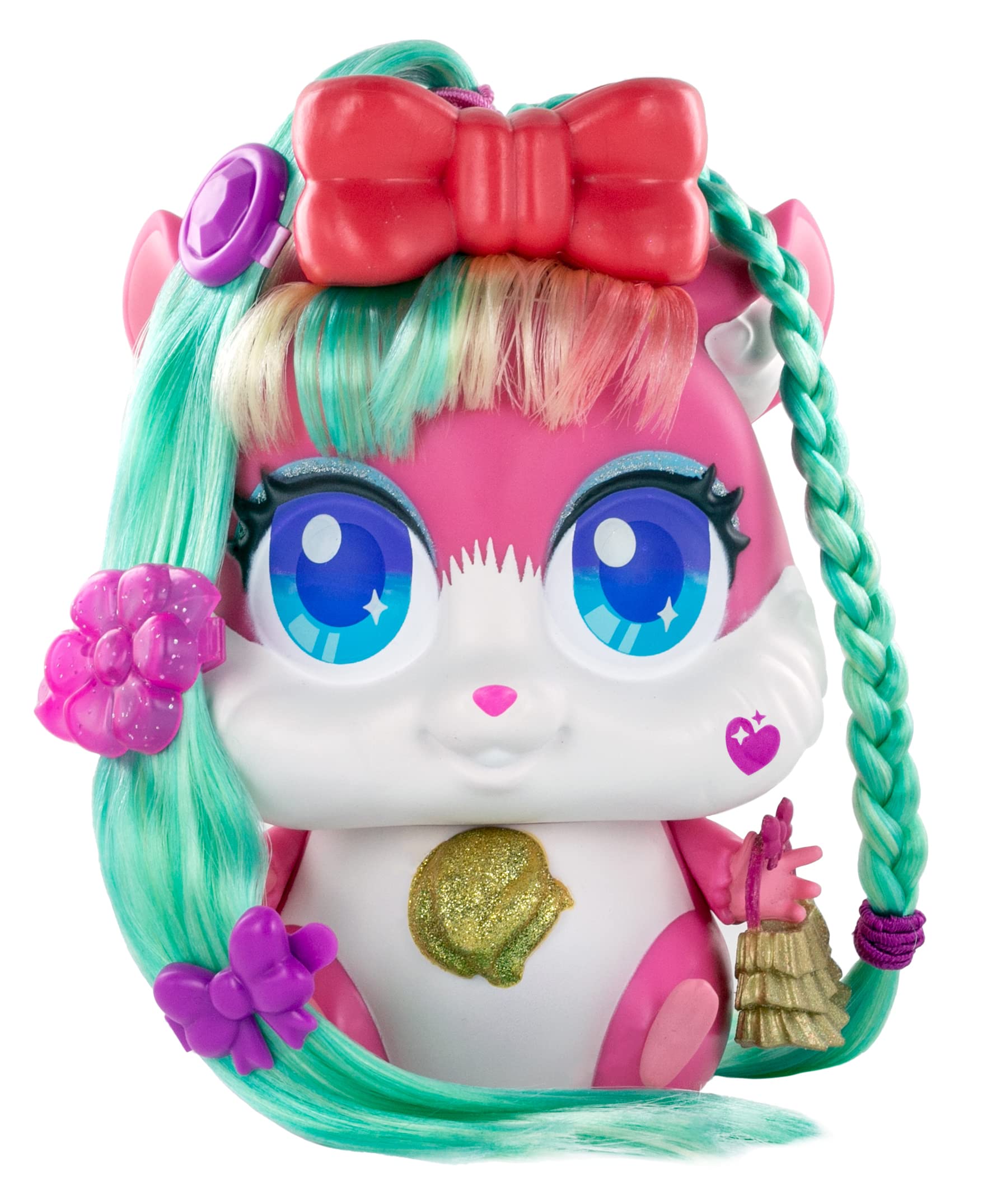 Hamstars - Monica - Includes (2) Hair Chalks and Accessories - Adjustable Hair Length - Secret Tattoo That Appears in Sunlight - Ages (3+)