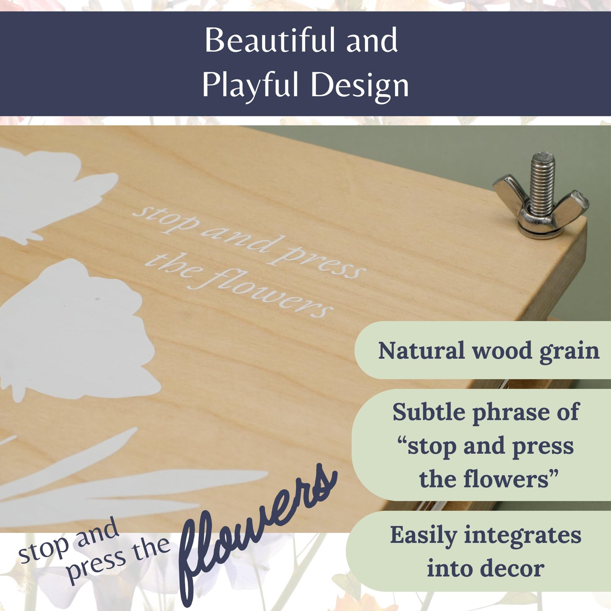 Flower Press Kit | Durable Hardwood 8x10in - Flower Preserving Kit Up to 8 layers - Floral Preservation kits for adults and kids | Innovative