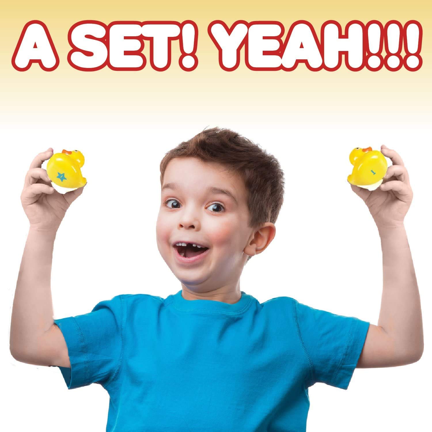Gamie Plastic Duck Matching Memory Game for Kids, Rubber Ducks, Preschool Educational Learning Toy for Toddlers, Develops Concentration and Number