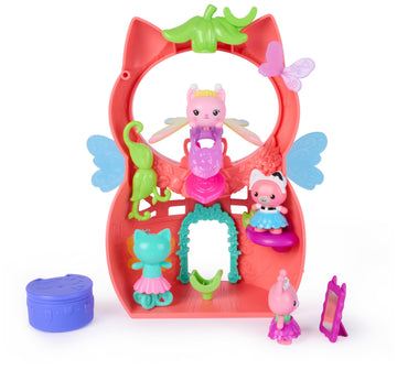 Gabby and the Magic House - Gabby Dollhouse - Fairylandia Magic Fairy Playset with 12 Elements - Collectible Figure Ring - Cartoon Coin for Dollhouse