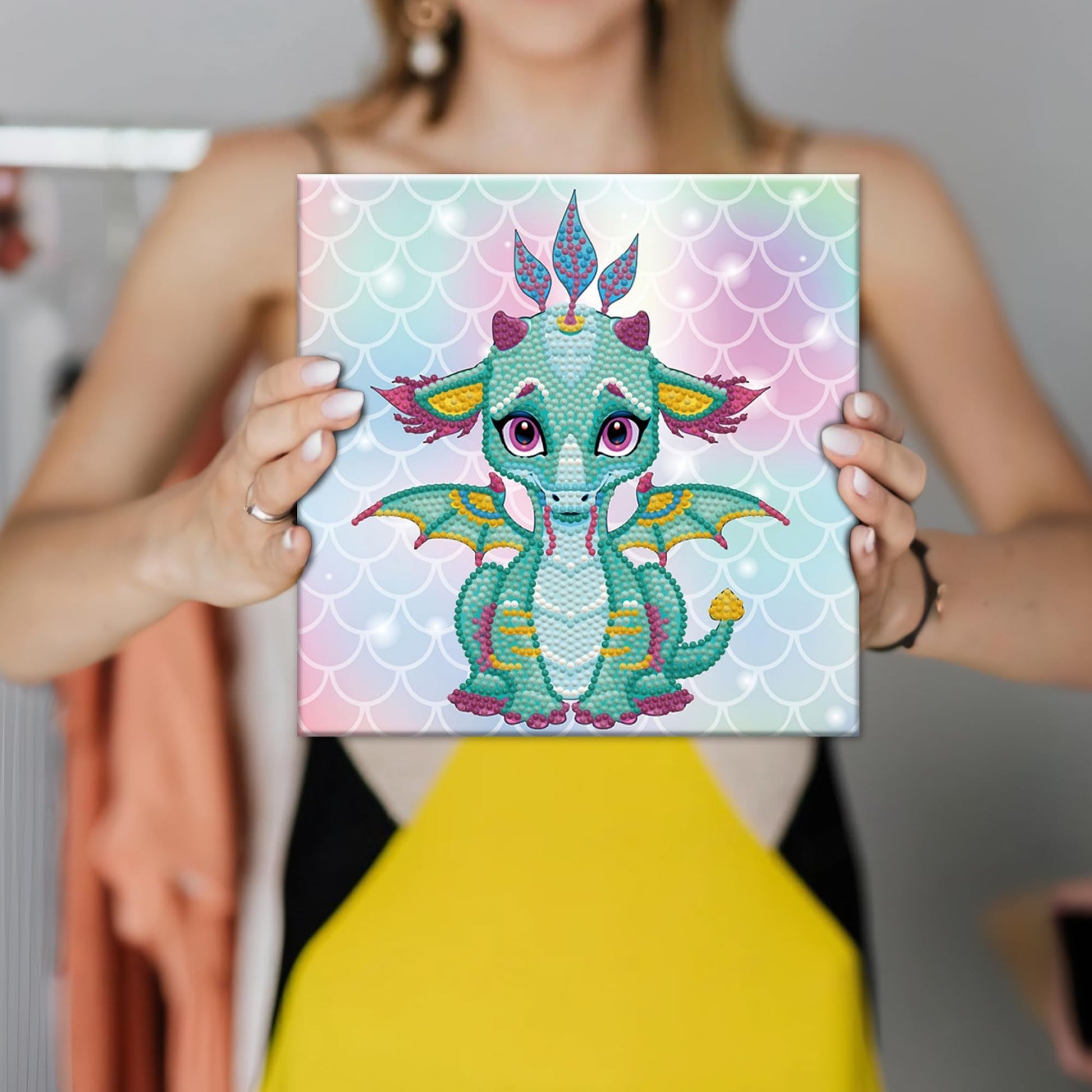 Diamond Dotz Diamond Art Box Kit 8.6"X8.6" - Ariel The Baby Dragon
