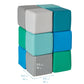 ECR4Kids SoftZone Patchwork Toddler Blocks, Foam Cubes, Contemporary, 12-Piece