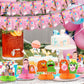 Rachel Girls Party Decorations Honeycomb Centerpiece, 7 Pieces English Teacher Theme 3D Double Side Cake Toppers Table Centerpieces, Photo Backdrop