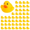 JTTJDB 50 Pcs Mini Rubber Ducks,Float and Squeak Duckies