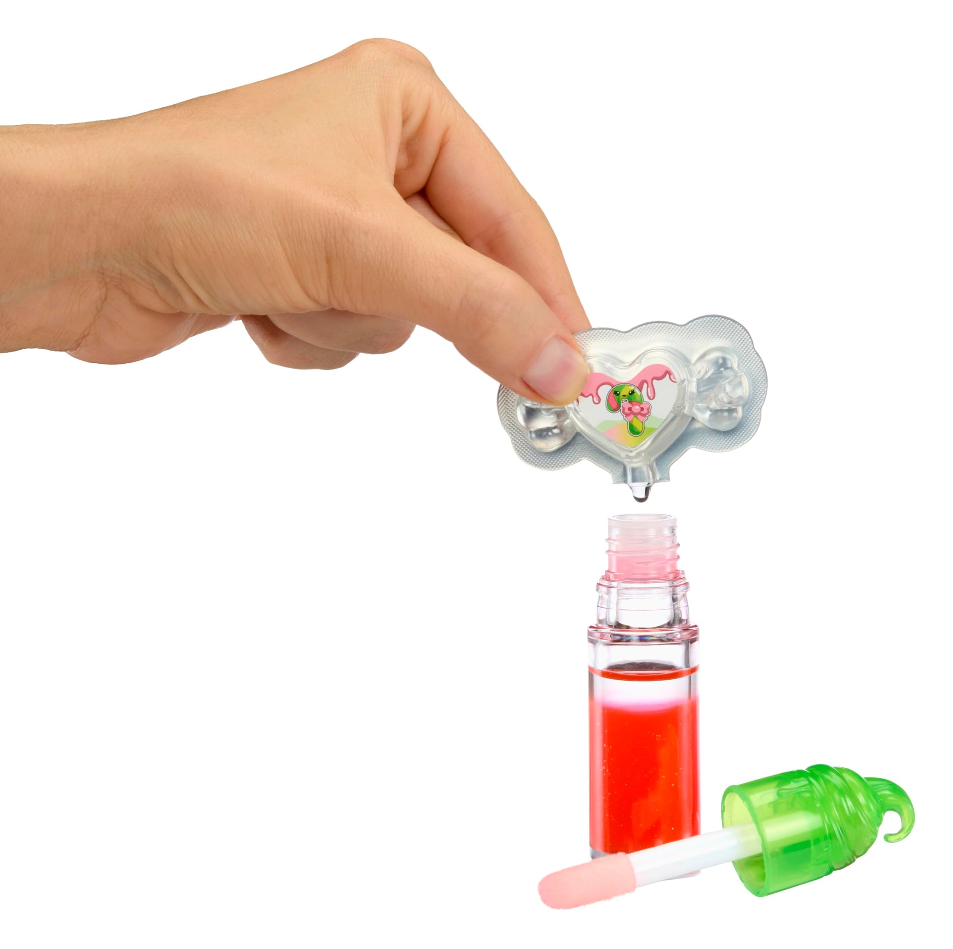 Yummiland x Holiday Lip Gloss Doll - Halle Candy Cane Includes DIY Lip Gloss + Keychain, Cosmetic Play, Seasonal Holiday Collectible, Gift, Ages 4+