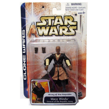 Star Wars Attack of The Clones Figure: Mace Windu (Clone Wars)