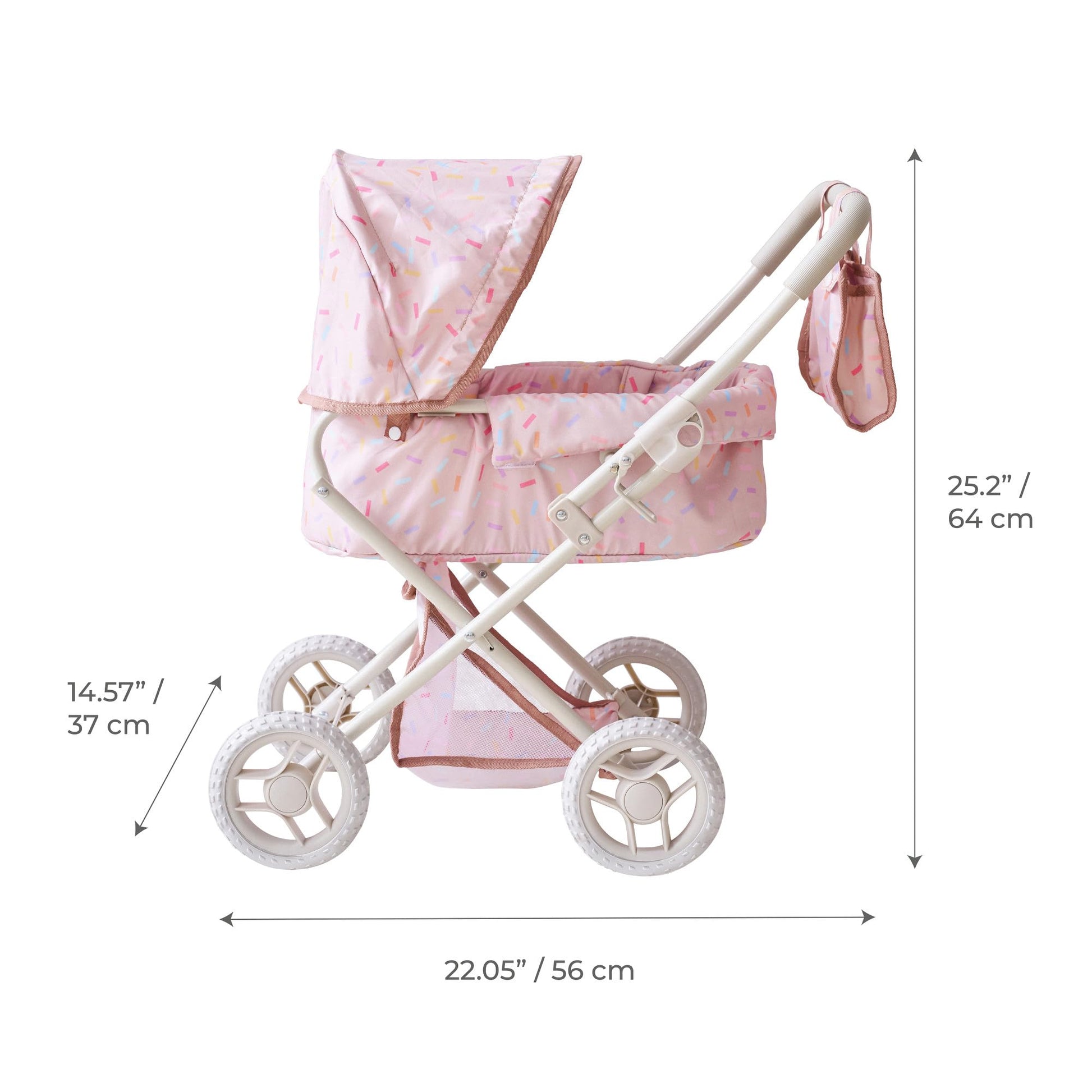 Olivia's Little World Confetti Baby Doll Stroller Pram