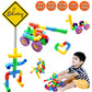 Skoolzy STEM Learning Pipe Tube 29 Piece Toys_and_Games Set, Educational Construction Building Blocks for ADHD & Autism for Baby, Kid Includes Wheels