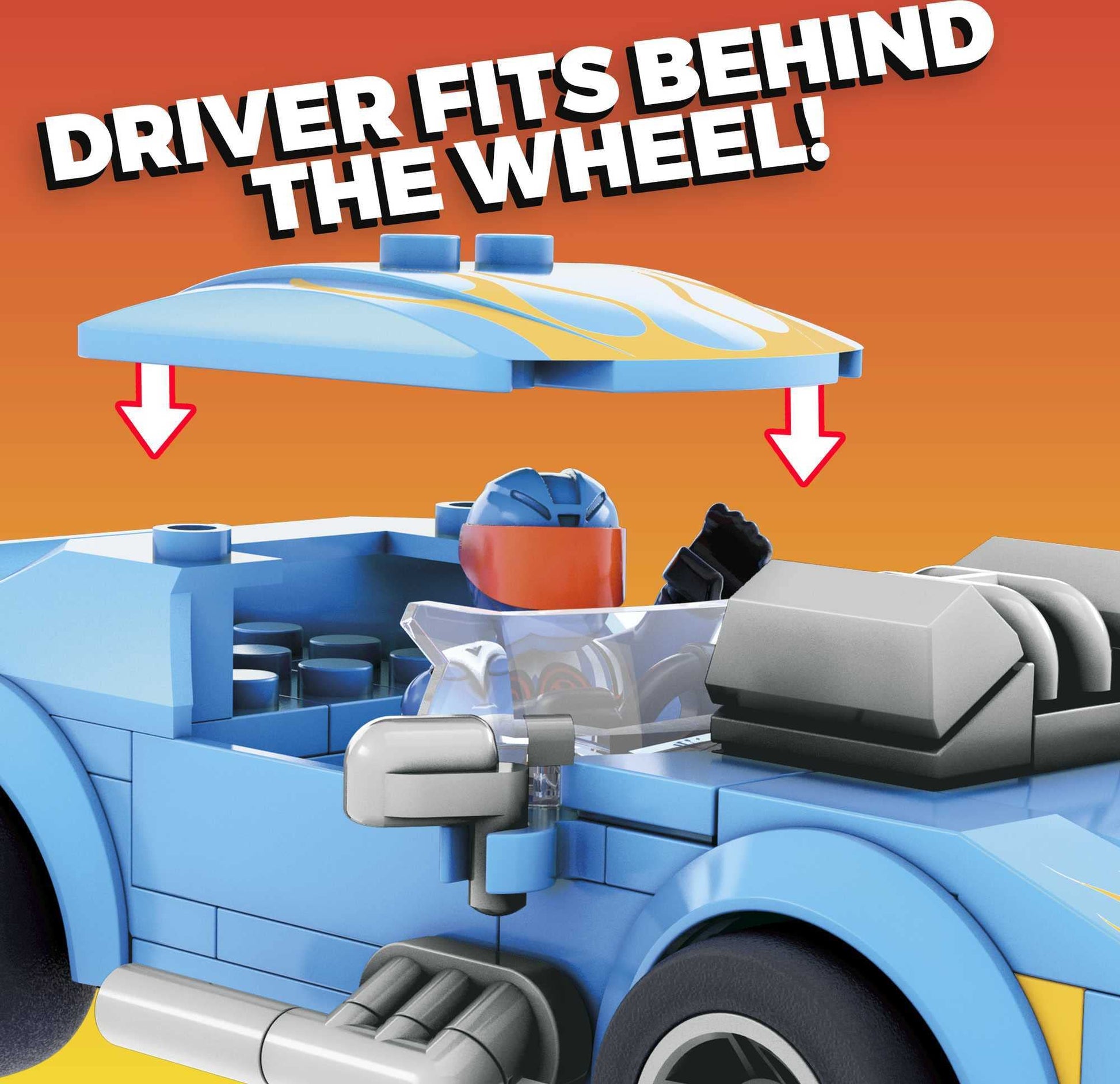MEGA Hot Wheels Muscle Bound Building Set With 355 Pieces, Authentic Details, Features and Easter Eggs, Colector Gift Set For Adult Builders