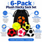Klysuron 6 Pack Soft Plush Footbags, 32 Panel Hacky Sack, 6cm/2.36in