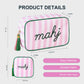Eccentfit 2 Pack Mahjong Dice Pouch and Mahjong Tiles Bag with MAHJ Embroidery, Premium Club Member Gift & Tournament Prize Organizer- [Pink] Travel