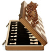 Durpeak Magnetic Wooden Chess Set, 2 Extra Queens, 15'' Folding Portable Travel Chessboard with Chess Pieces Storage Slots for Professional Tournament