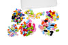 410 Piece Classic Building Tile Round Heart, Tiles Round Corner ? Butterfly, Compatible with Lego Parts.