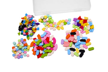 410 Piece Classic Building Tile Round Heart, Tiles Round Corner ? Butterfly, Compatible with Lego Parts.