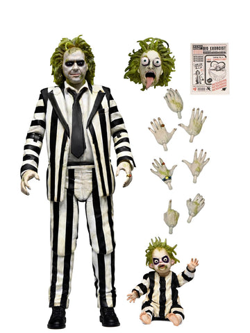 NECA Beetlejuice Striped Suit 7 inch Scale Ultimate Action Figure