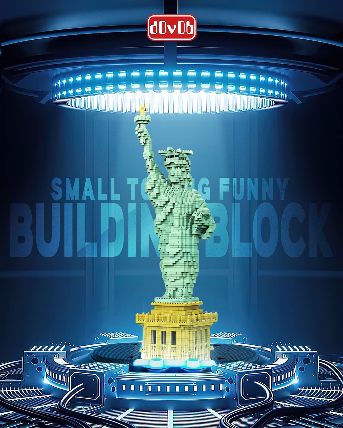 dOvOb Statue of Liberty Micro Mini Blocks Building Set (2510PCS) - Architectural Model Toys