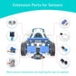 ELECFREAKS microbit Mini Cutebot Kit Compatible with BBC Micro:bit V2 and V1, DIY Programmable Robot Car Kit, STEM Educational Project, Graphical