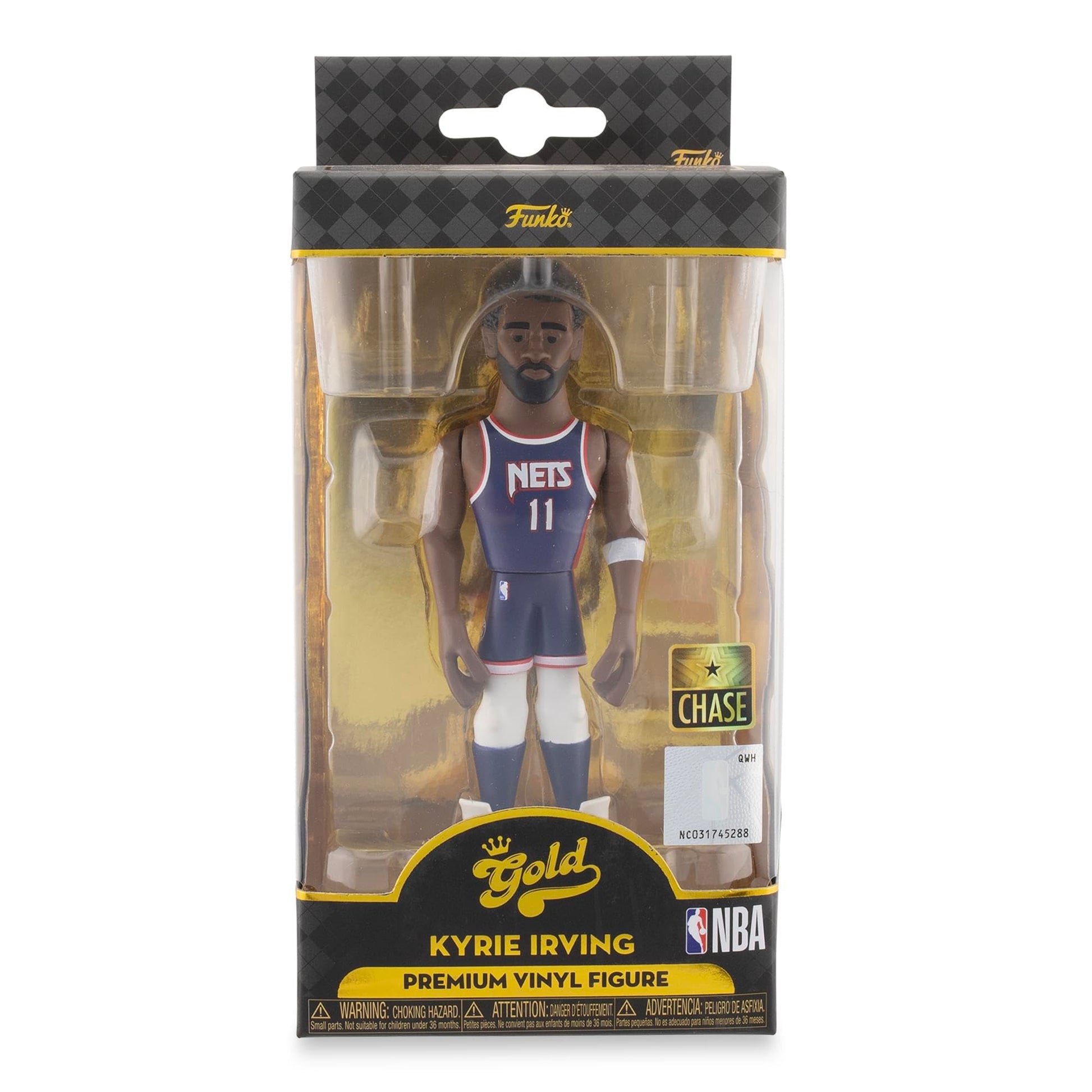 Funko Brooklyn Nets NBA Gold 5 Inch Vinyl Figure | Kyrie Irving Chase