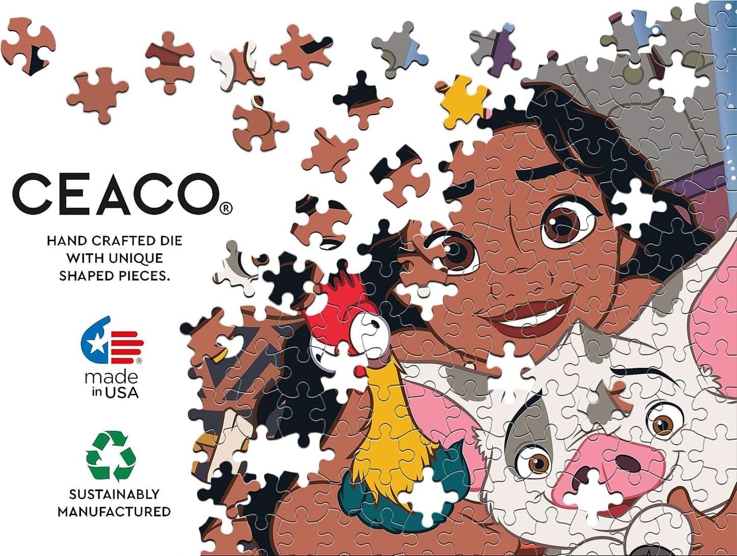 Ceaco - Disney's 100th Anniversary - Moana - Selfies - 200 Piece Jigsaw Puzzle
