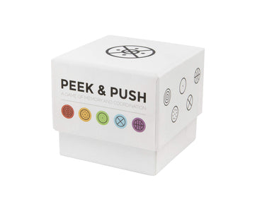Stellar Factory Peek & Push | Memory & Pattern Strategy Game | 2 Players, Ages 12+ | 2.5" Tiles, 2mm Thick | Indoor & Outdoor