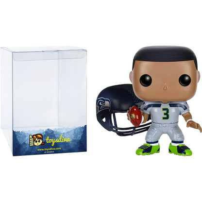 Funko Russell W i l s o n : P o p ! Football Vinyl Figurine Bundle with 1 Compatible 'ToysDiva' Graphic Protector (038-07564 - B)