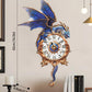 3D Wooden Puzzles for Adults, Blue Dragon Clock with Pendulum Model Kit, 3D Puzzles for Adults Room Home Decor DIY Wall Clock Kit, Holiday Birthday