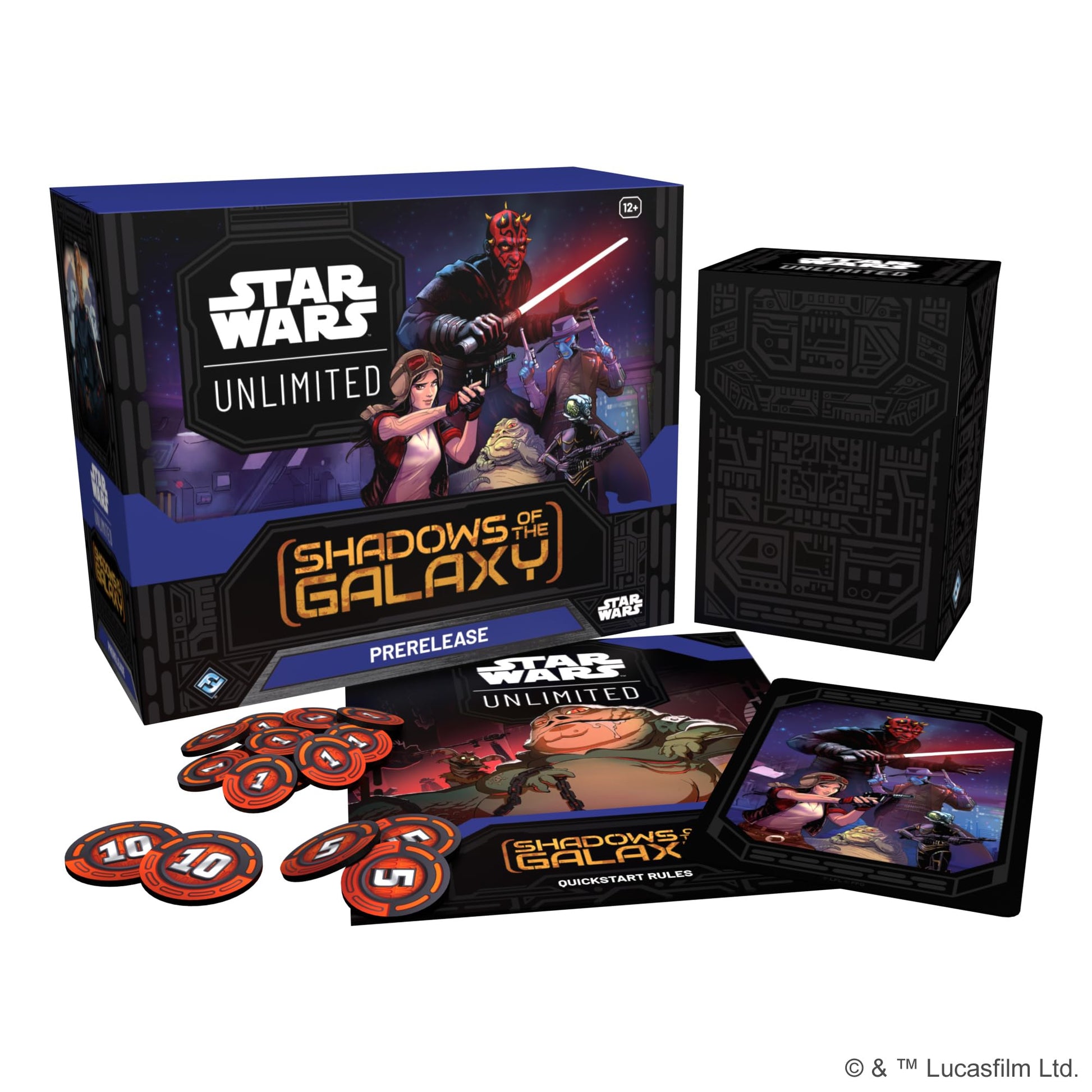 Star Wars: Unlimited TCG Shadows of The Galaxy PRERELEASE Box - Launch Your Galactic Journey! Includes 6 Booster Packs, Ages 12+, 2+ Players, 20