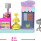 Barbie Mini Land DreamHouse & 3 Playsets with 4 1.5-Inch Dolls, Doll House Furniture & Accessories, Includes Pet Boutique, Hair Salon, & Supermarket