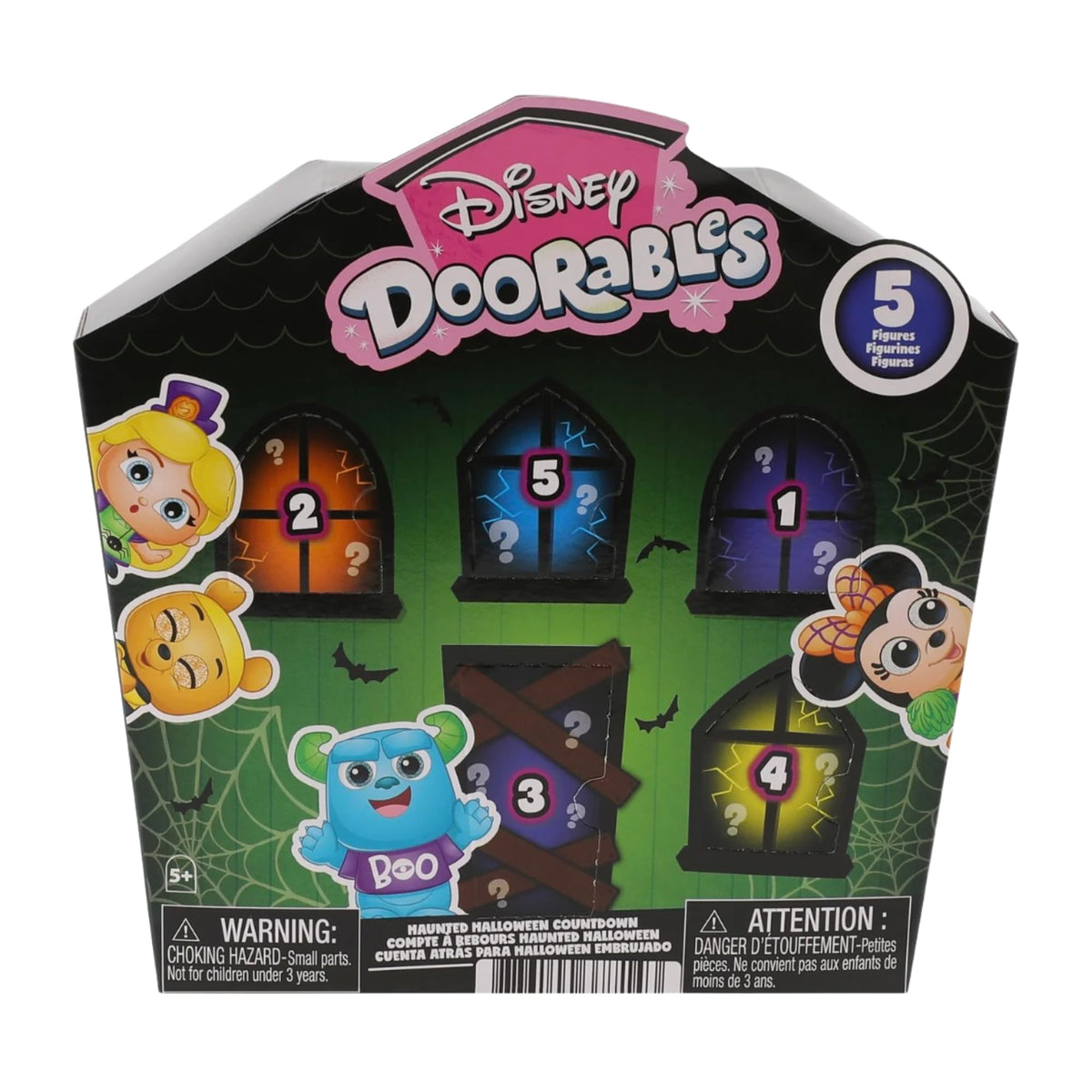 Disney Doorables Haunted Halloween Countdown Blind Box, 5 Figures