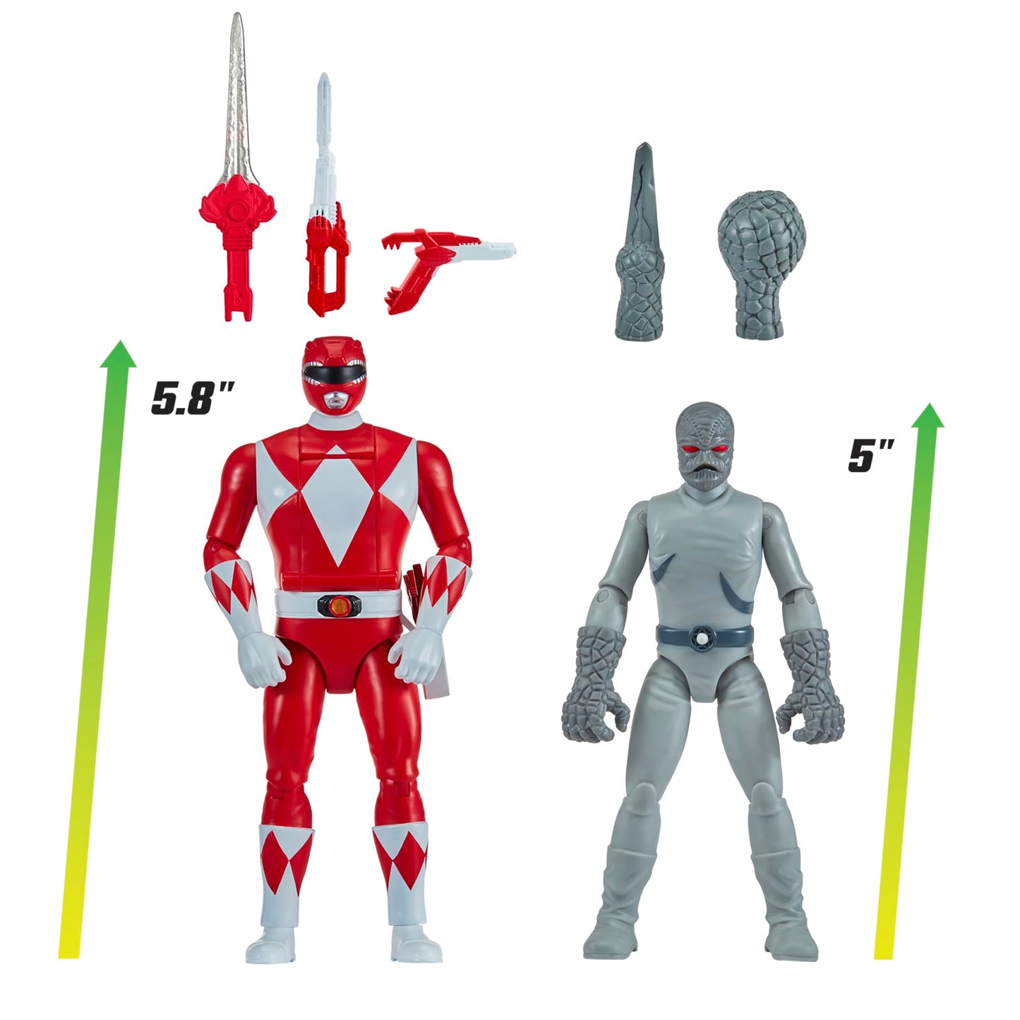 Power Rangers Mighty Morphin Re-Ignition - Auto-Morphin Red Ranger vs Putty Patroller Verse 2-Pack by Playmates Toys