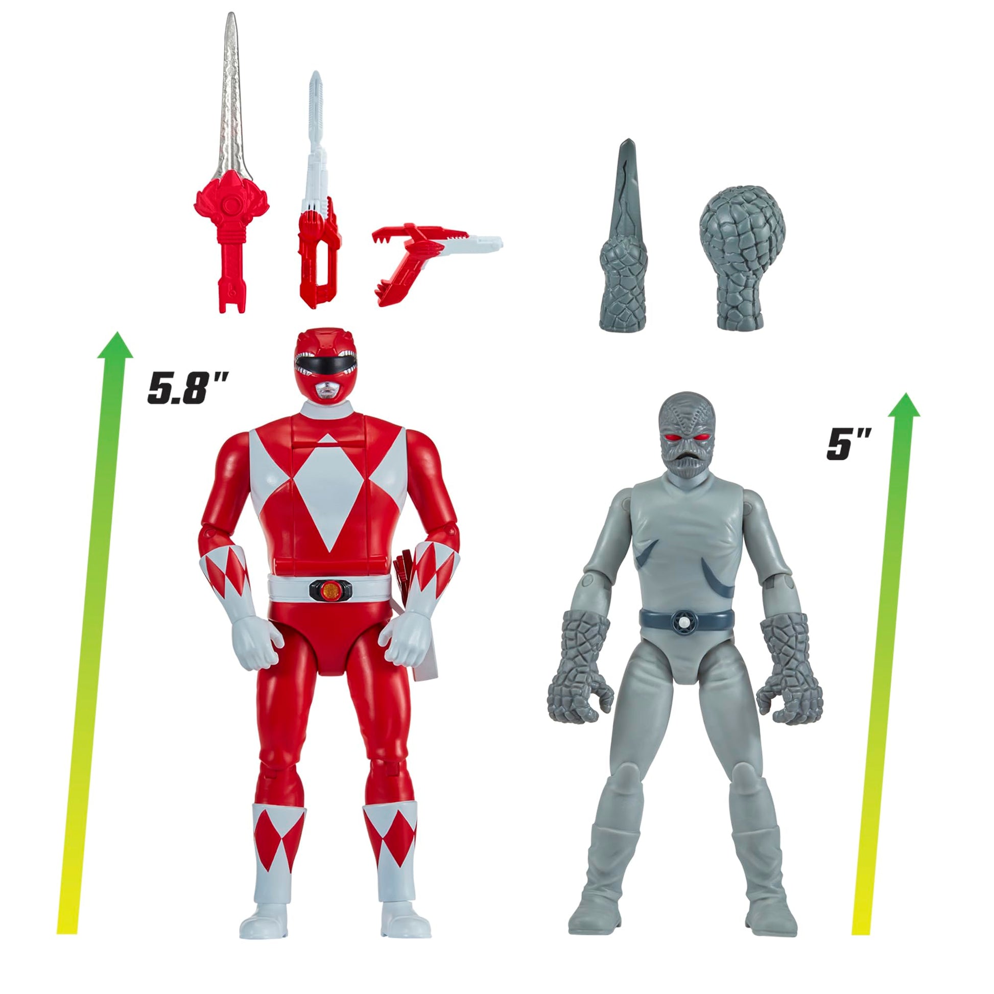 Power Rangers Mighty Morphin Re-Ignition - Auto-Morphin Red Ranger vs Putty Patroller Verse 2-Pack by Playmates Toys