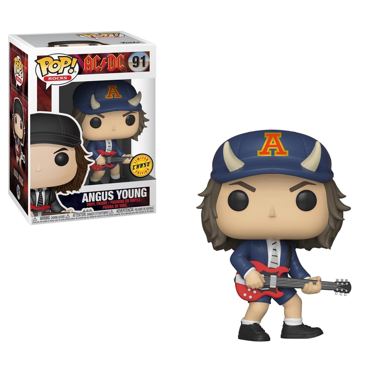 Funko Pop Rocks: AC/DC - Agnus Angus Young - 1/6 Odds for Rare Chase Variant - (Styles May Vary) - Collectable Vinyl Figure - Gift Idea - Official