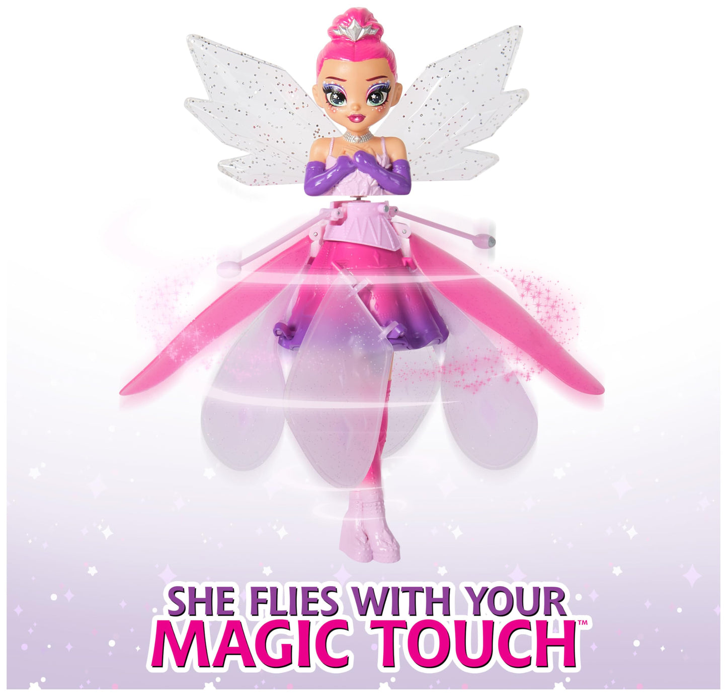 Hatchimals Pixies, Crystal Flyers Rainbow Glitter Idol Magical Flying Toy Doll with Lights, Girls Gifts, Kids Toys for Girls Ages 6 and up
