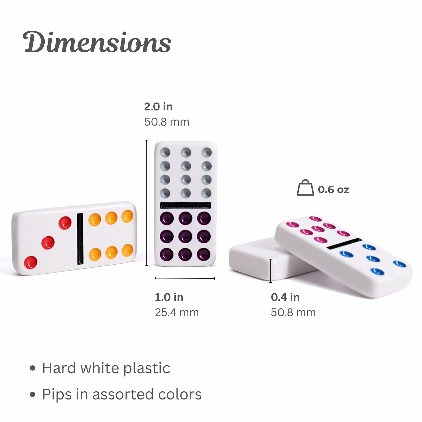 WE Games Mexican Train Dominoes, Double Twelve - Premium Ivory Tiles, Colorful Dots, Family and Adult Board Game