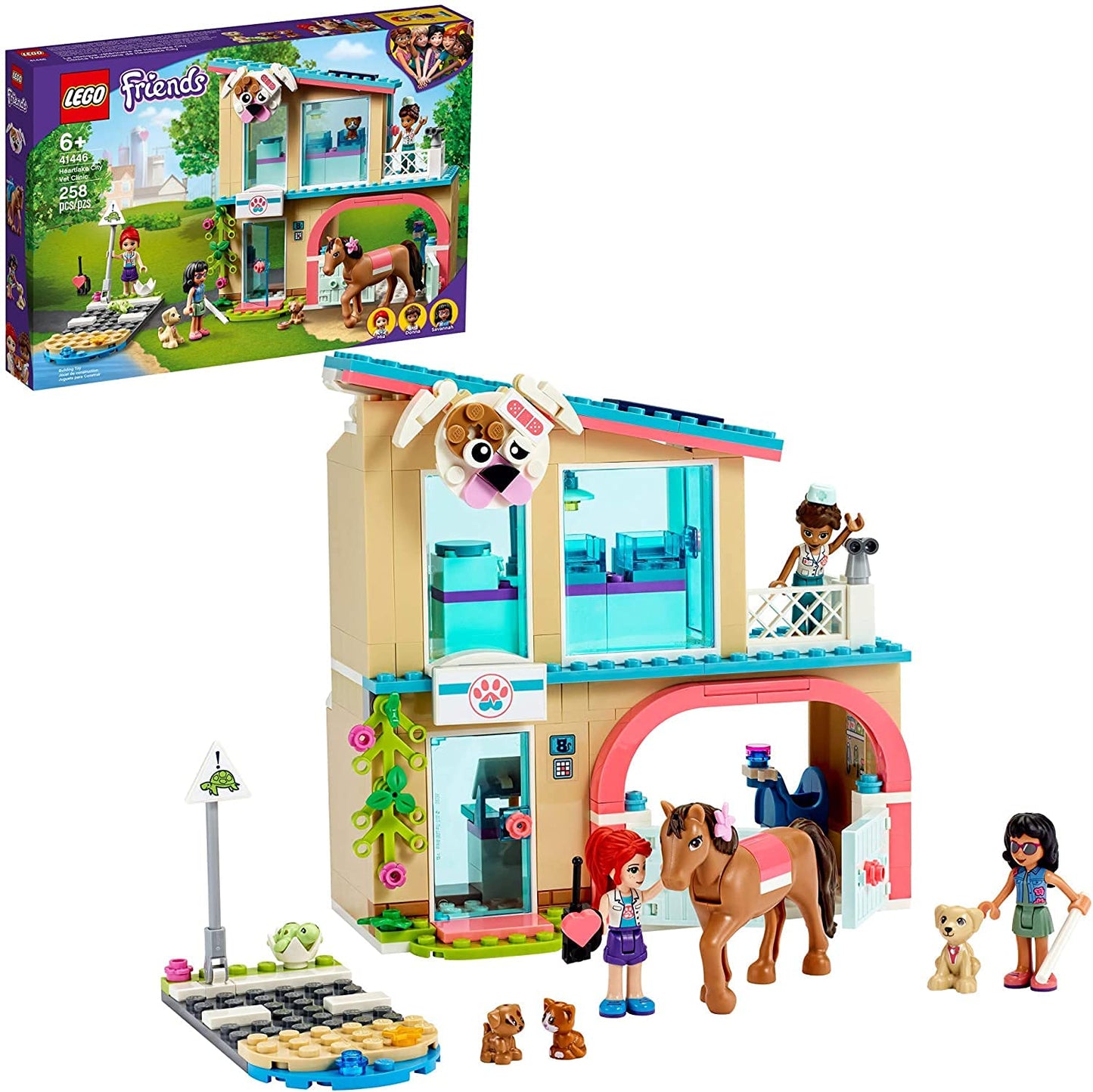 LEGO Friends Heartlake City Vet Clinic 41446 Building Kit; Animal Rescue Toy Makes a Great-Value Christmas, Holiday or Birthday Gift for Kids Who Love