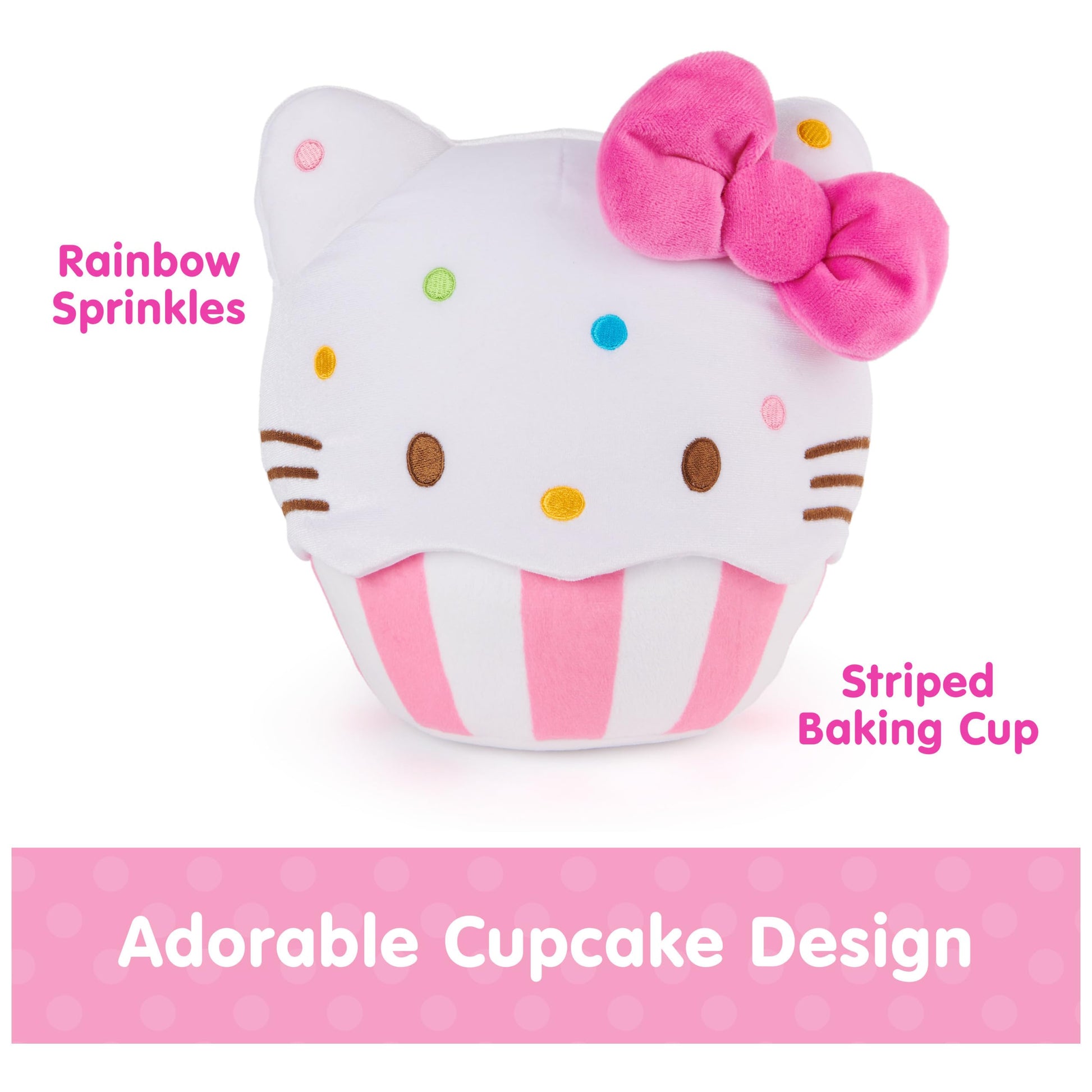 GUND Sanrio Hello Kitty Cupcake 8-Inch Dessert Plush Toy for Ages 1+